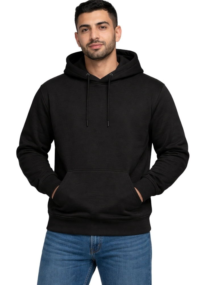 plain black hoodie