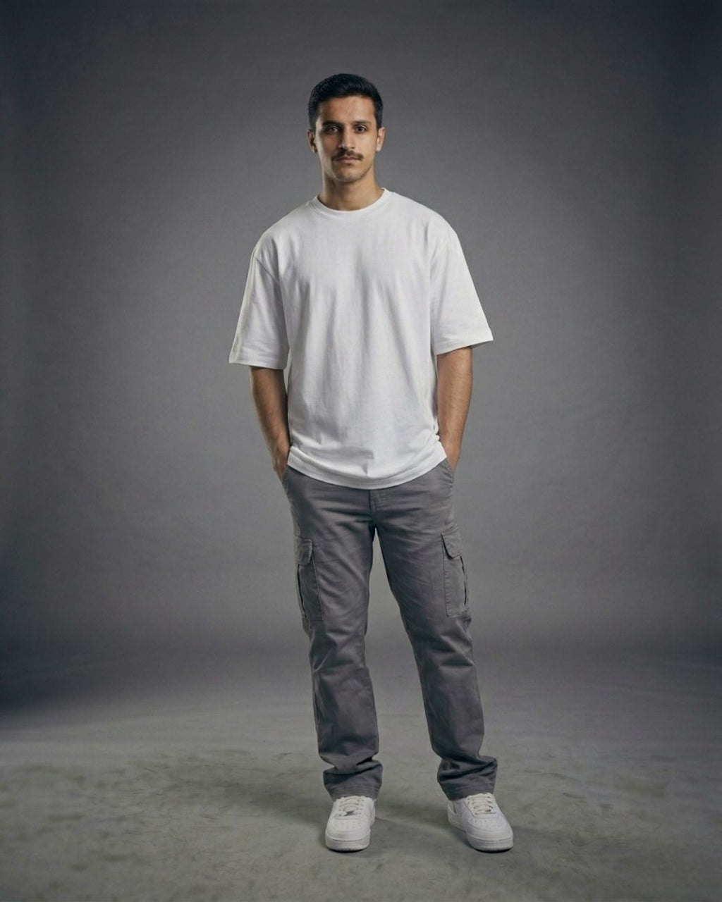 Plain oversized white
