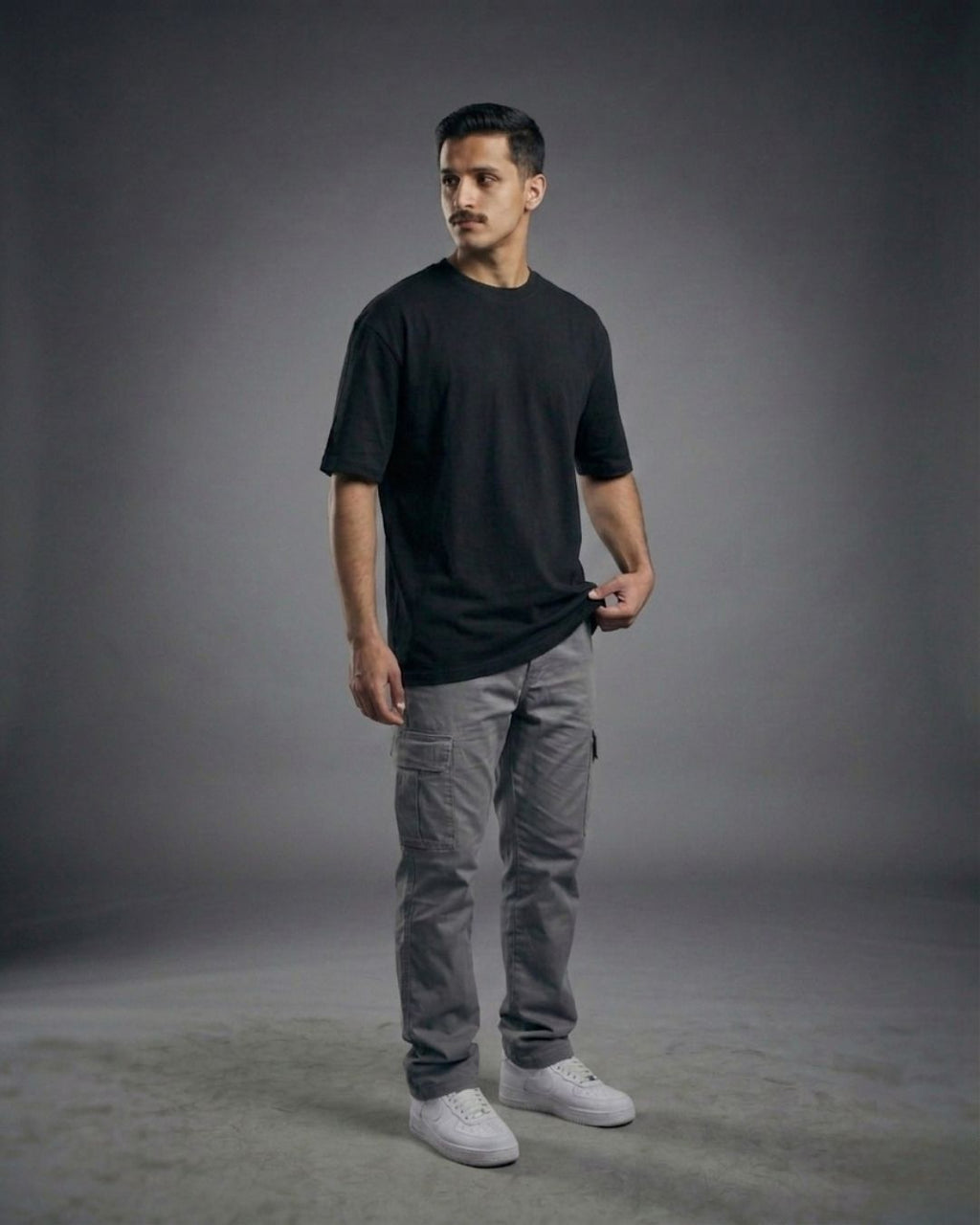 Plain oversized black
