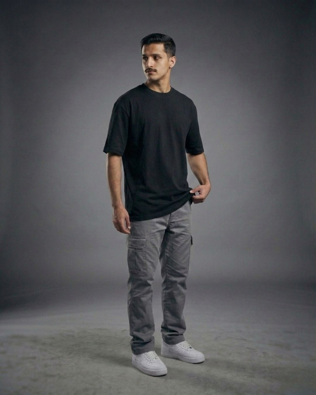 Plain oversized black